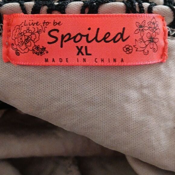 Live to be Spoiled black tan sleeveless bow accent dress Sz XL NWOT - Picture 8 of 8